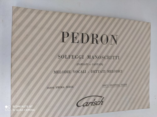 Pedron solfeggi manoscritti - pedron,