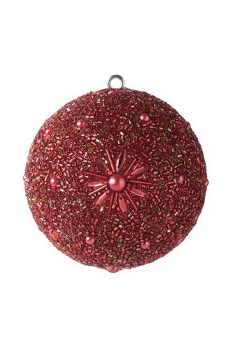 Pallina natale oppio rosso - natale,