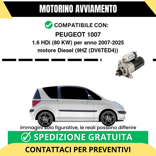 Motorino avviamento peugeot - avviamento,