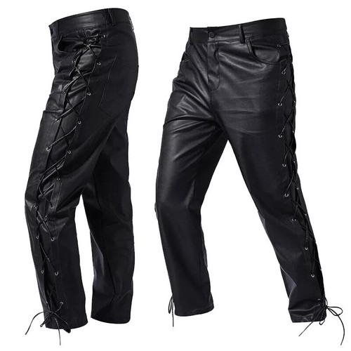 Pantaloni uomo pelle nera