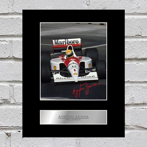 Ayrton senna signed mounted - signed,