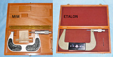lotto 2 micrometri centesimali MIM 75 - 100 e ETALON 125 - 150 ottimo stato