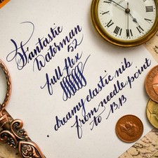 Vintage Waterman 52 BHR Fountain Pen Full Flex EF Needlepoint 14k Gold Nib