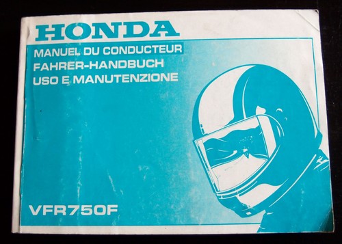 Honda vfr750f 1989 manuale uso - vfr750f,