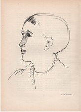 Ernesto Treccani - Ritratto - Litografia, 1955