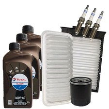 Kit Tagliando Citroen C1 Peugeot 107 Toyota Aygo 1.0 Filtri 3 Olio 10W40 Candele