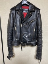 Giacca da pilota in pelle Dsquared2 vintage 2005 taglia 46 nera