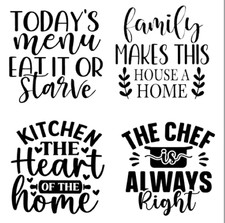 4 adesivi in vinile citazione