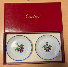 2 x Piatto Cartier ad anello vintage porcellana blu lapis La Maison Venitienne