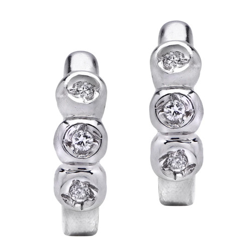 Orecchini huggie oro bianco - in,