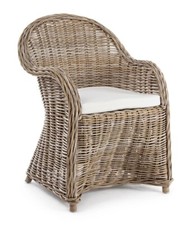 Poltrona Relax Martin Rattan Vimini Naturale Design Vintage Poltroncina Poltrone