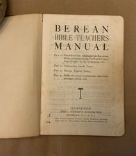 Berean Bible Teachers Manual