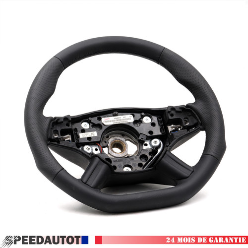 Volante pelle piatto per - pelle,