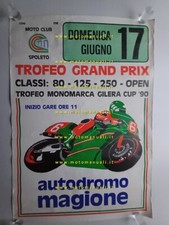 Trofeo Grand Prix Magione 80-125-250- Gilera Cup 1990 manifesto poster originale