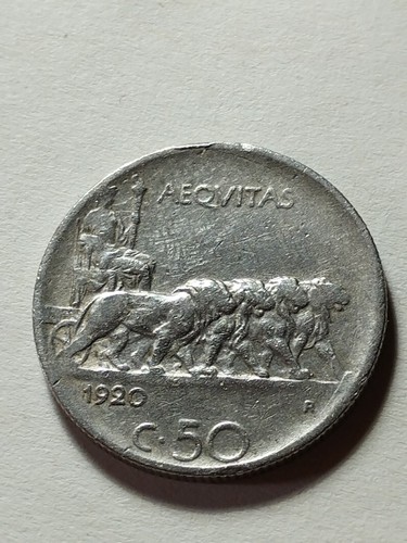 Centesimi leoni 1920 rigato - centesimi,