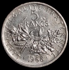 5 franchi 1968 Semeuse