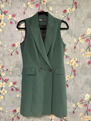 Zara gilet smanicato verde - zara,