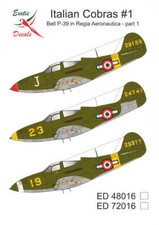 Decalcomanie Esotiche ED48016 1:48 Italian Cobras #1 Bell P-39 in Regia Aeronautica, par