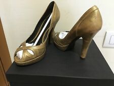 Pura Lopez scarpe donna decoltè spuntata n.36 dorate