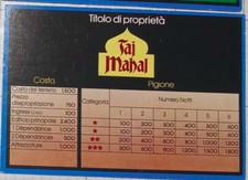MB HOTEL GIOCO SCATOLA 1986 Affari lusso  PROPRIETÀ TAJ MAHAL RICAMBI SPARE PART