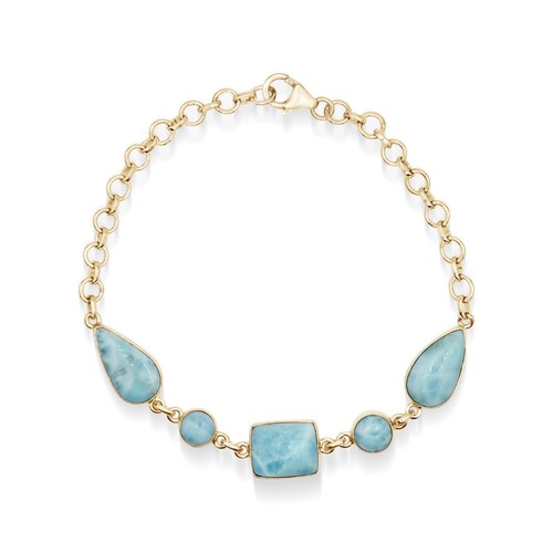 Bracciale semplice larimar - bracciale,