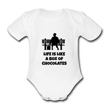 FORREST @GUMP Babygrow Baby vest grow bodysuit BOX OF CHOCOLATE FILM
