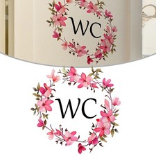 Bellissimo adesivo rosa fantasia floreale porta wc bagno wc adesivo decorativo