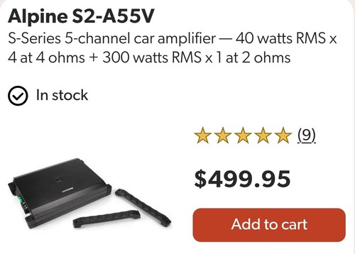 Alpine a55v amplificatore - alpine, s2-a55v