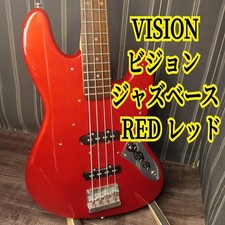 VISION Vision JAZZ JB Jazz Jazz Bass Strumento Basso Elettrico Rosso Rosso