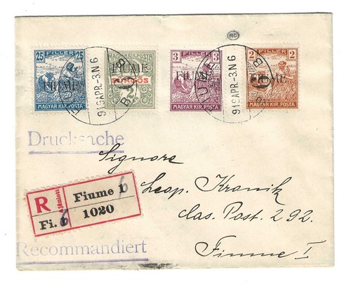 1919 fiume raccomandata - -, con