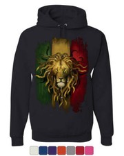 Felpa con cappuccio Rasta Lion
