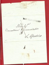 PREFILATELICA da MONTEPULCIANO a SAN QUIRICO - 1842 Completa di Testo