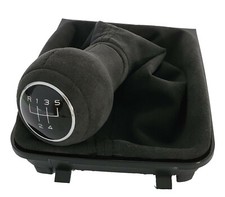 PER VW GOLF 7 GTI GTD R- LINE 5 MARCE ALCANTARA POMELLO CAMBIO SACCO CUCITURA NERO DS1