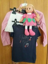 Lotto bimba 3 anni maglietta Chicco gonna Idexe giacca Gatti e bambola omaggio