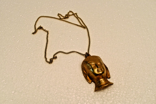 Vintage ottone buddha testa - ottone,