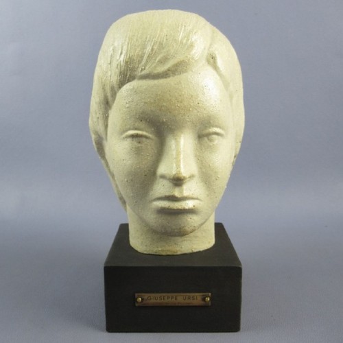 Scultura testa litoceramica - testa,