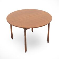 Tavolo con piano rotondo in teak, anni ’60, round table, mid-century modern, ita