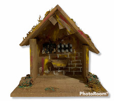 I100371 Presepe - Casetta / Grotta in legno - 27x16 cm