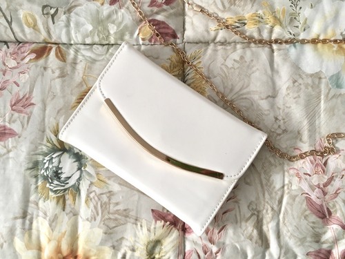 Pochette bianco lana con - pochette,
