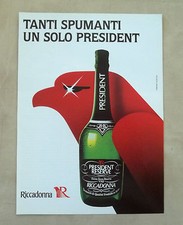 E917- Advertising Pubblicità -1986- RICCADONNA , PRESIDENT RESERVE