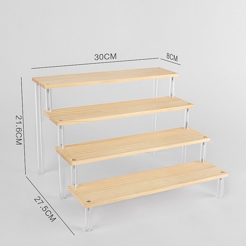 Leiterregal aus acryl und holz - aus,