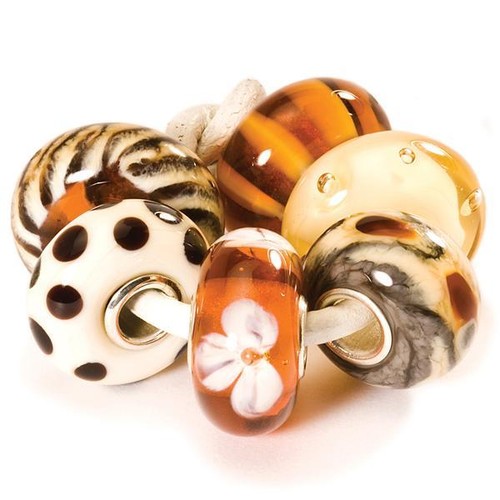 Moda trollbeads set marrone - trollbeads,