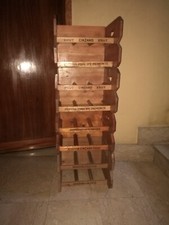 Antico scaffale portabottiglie vino Riserva Cinzano brut