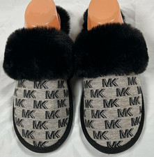 Pantofole donna nere e grigie