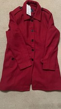 Cappotto invernale donna rosso taglia 2XL 60% lana nuovo con etichette