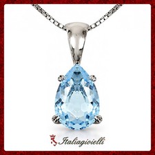Collana Goccia Acquamarina in