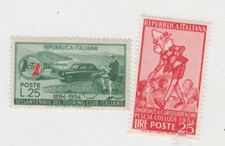 2 francobolli ITALIA 1954