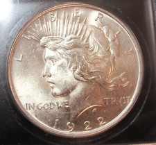 Dollaro Di Pace 1922 $1 MS64 ICG