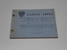 LANCIA APPIA 3° SERIE CATALOGO PARTI DI RICAMBIO 1960
