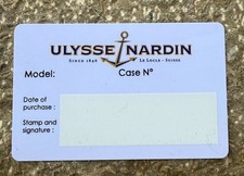 Ulysse Nardin* Card, BLANK